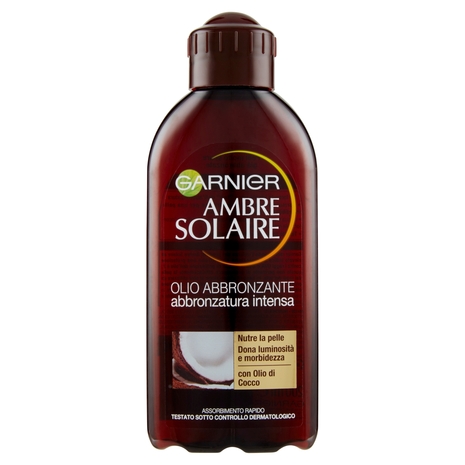 Garnier Ambre Solaire Olio Abbronzante Abbronzatura Intensa, 200 ml